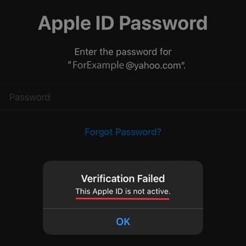 رفع ارورهای اکتیو نبودن اپل آیدی